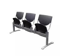 Gtzly Banc d'Attente Airport avec Dossier, Siège de Stade Pliable & Portable, Chaises de Réception en Plastique pour Centre Commercial, Hall, Patio et Concerts(Black,177 * 52 * 85cm/69 * 20 * 33in)
