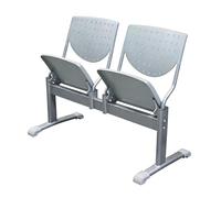 Gtzly Banc d'Attente Airport avec Dossier, Siège de Stade Pliable & Portable, Chaises de Réception en Plastique pour Centre Commercial, Hall, Patio et Concerts(Gray,116 * 52 * 85cm/46 * 20 * 33in)