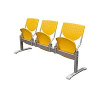 Gtzly Banc d'Attente Airport avec Dossier, Siège de Stade Pliable & Portable, Chaises de Réception en Plastique pour Centre Commercial, Hall, Patio et Concerts(Yellow,177 * 52 * 85cm/69 * 20 * 33in)