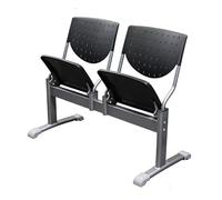 Gtzly Banc d'Attente Airport avec Dossier, Siège de Stade Pliable & Portable, Chaises de Réception en Plastique pour Centre Commercial, Hall, Patio et Concerts(Black,116 * 52 * 85cm/46 * 20 * 33in)