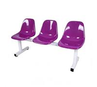 Gtzly Banc d'Attente Airport, Chaises de Réception d'Attente 3 Places, Sièges de Stade Extérieur pour Terrains de Basket-Ball Intérieurs et Extérieurs(Purple)