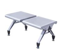 Gtzly Banc d'Attente en Cuir PU, Chaises de Réception Invité de Bureau 1/2/3 Places, Mobilier Banc de Salle d'Attente pour Clinique, Aéroport, Banque, Hôpital(Silver,105 * 50 * 41cm/41 * 20 * 16in)
