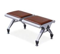 Gtzly Banc d'Attente en Cuir PU, Chaises de Réception Invité de Bureau 1/2/3 Places, Mobilier Banc de Salle d'Attente pour Clinique, Aéroport, Banque, Hôpital(Brown,105 * 50 * 41cm/41 * 20 * 16in)
