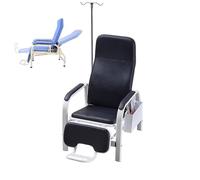 Gtzly Chaises de Prélèvement de Sang Semi-Inclinables, Chaise de Réception avec Potelet à Perfusions, Chaise de Consultation pour Laboratoires de Recherche(Black)