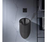 Gtzly Urinoirs Automatiques à Capteur pour Hommes, Anti-débordement, Urinoir Suspendu en Acier Inoxydable, avec Chasse d'eau Intelligente pour Sanitaires Commerciaux(Black)