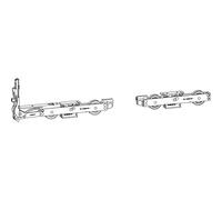 GU - 934 HS Chariot en carton de base 300 kg en acier galvanisé argenté ; 1 set