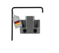 GU 966/200 6-33328-00-0-1 - Pièce de commande en zinc moulé sous pression - Argenté - Avec clé de réglage OTT - Compatible avec chariot K-15266 - Pour rails de 43 mm - DIN gauche et droite