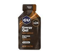 GU ENERGY GEL - Café - Boîte de 24 gels - Gel énergétique - Sodium - BCAA - Idéal pendant l'effort 100Kcal