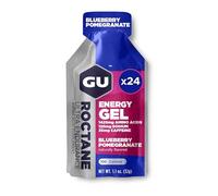 GU ENERGY GEL ROCTANE - Myrtille/Grenade - Boîte de 24 gels - Gel énergétique Longue Distance - Enrichi en Sodium & BCAA - Idéal pendant les efforts long et intenses 100Kcal
