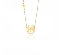 Gu Feng Avion Globe Monde Carte Pendentif Collier Femmes Couleur Or Clavicule Chaîne Voyageur Bijoux Cadeau