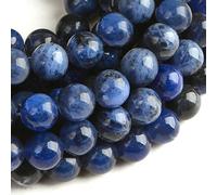 Gu-k7289 Lot de 120 perles en pierre naturelle Dumortiérite de 6 mm pour la fabrication de bijoux avec cordon extensible en cristal