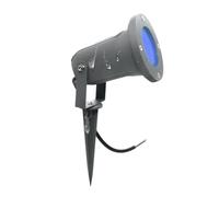 GU10 6 W Spot de jardin LED étanche IP65 Projecteur LED avec piquet, lumière bleue pour pelouse cour extérieure (gris lumière bleue)