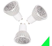 GU10 Ampoule à réflecteur LED avec lentille optique de faisceau de 120°, 4W, CRI>80, Blanc Chaud (3000K), 300 Lumens équivalent à 40W halogène Économie d'énergie AC 220V 230V, Spot (3 pièces)