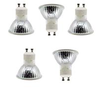 GU10 Lampe LED,GU10 5W LED Ampoule,Spotlight,3000K Blanc Chaud,120 ° Beam Angle Spot,Remplace les Ampoules de 45 Watts,AC220~240V,Lampe Réflecteur,Non Dimmable en Verre Lampe Réflecteur (5 pièces)