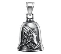 Gua-rdian Bell - Cloche porte-bonheur en forme de main priante | Be-ll de moto 3D | Pendentif porte-bonheur avec bénédiction protectrice, accessoire de moto spirituel pour voyager en toute sécurité