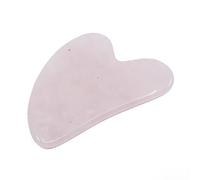 Gua Sha Cœur 80 mm - Quartz Rose | Massage visage, éclat & détente | Pierre naturelle polie