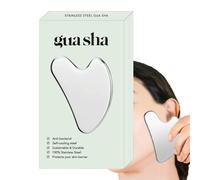 Gua Sha en acier inoxydable - 3,23 pouces, grattoir pour le visage | Masseur en acier inoxydable - Outil de massage réducteur de double menton pour le visage, le cou, les épaules et le corps des femme