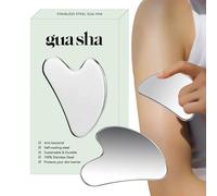Gua Sha En Acier Inoxydable - Réducteur Pour Double Menton, Masseur Visage Et Corps, Outil Pour Raffermir La Peau Du Visage, Les Épaules Et Le Cou | Dispositif De Beauté Et Détente