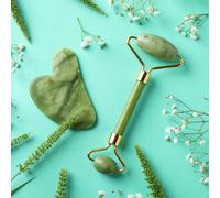 Gua sha et rouleau visage en jade vert