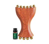 Gua Sha Facial Tools, Copper and Wood Face Massager for Jawline Firming, Beauty Massage Tool for Home, Travel, Morning, Evening Use, Women, Mom, Wife