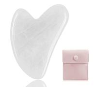 Gua Sha - Outils pour le visage, les yeux, le cou et le corps - Pierres de jade Gua Sha - Pour la thérapie physique et le spa - Pour le visage, les yeux, le cou et le corps (blanc)