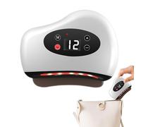 Gua Sha Pieds Chauffant - Pierre De Bian 9.5x8x2.5cm | Mini Masseur Sans Fil | Grattoir Musculaire Jambes Pour Tissu Profond Fatigue Récupération Sportive Semelles Dos Épaule