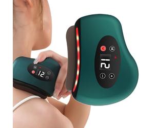 Gua Sha Pieds Chauffant - Pierre De Bian 9.5x8x2.5cm | Mini Masseur Sans Fil | Grattoir Musculaire Jambes Pour Tissu Profond Fatigue Récupération Sportive Semelles Dos Épaule