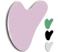 Gua Sha Pierre de Quartz rose en Forme de Coeur - Outil de massage pour le visage, les yeux, le cou et le corps