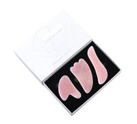 Gua Sha Stein, Gouache Pierre GuaSha Outils de Massage Grattoir Gua Sha Massage for Visage Corps Naturel Facial Jade Masseur Ensemble, 3 Pièces