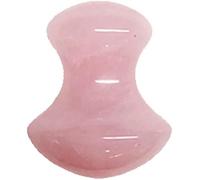 Gua Sha Stein, Gua Sha Scraper Board Rose Quartz Visage Mince Masseur Pierre Naturelle Guasha Board Jade Roller Crystal Facial Scraper Set(Light pink)