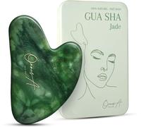 Gua Sha Visage Pierre De Jade Vert Premium Massage Anti Ride & Drainage Lymphatique Guasha Face Shaper Gasha Affiner Le Visage []