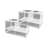 Guaber 2 Pièces Aquariums De Protection Cage D'élevage Filet Réservoirs Pépinière avec Ventouse pour L'élevage 'alevins Et L'observation Sécurisée Boîte 'Isolation Pépinière Poissons Compagnie