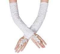 Guaber 2lots Femmes Mesh Arms Slevés Fleur Modèle De Dentelle Overniplées Gants De Dentelle Pour Femmes