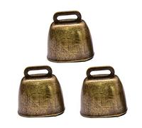 Guaber 3 Pièces Vache Cheval Mouton Pâturage Cloches en Cuivre Cloches en Laiton Durables pour Animaux De Ferme Bovins Chèvres Ferme Forte Cloche en Bronze Mousse Balle De Récupération