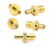 Guaber 5pcs SMA Femelle À TS9 Male Connecteur RF Adaptateur Coaxial Straight Gold Plaqué