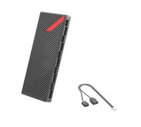 Guaber Adaptateur De Contrôleur De Ventilateur PC Ordinateur Et Contrôle D'éclairage 10 Port Argb + 4pin Splitter avec Cable Management PWM Hub