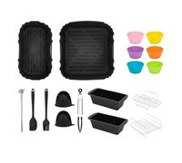 Guaber Air Fryers Moule Silicone Air Fryers Dish Double Panier Clip De Nourriture Tongs Tongs Airfryers Accessoires pour L'amant Cuisson Pièces Cuisine