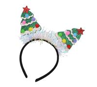 Guaber Bandeau de Noël en tissu doux avec bonhomme de neige et bois de renne - Accessoire de costume pour femmes et filles