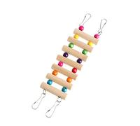 Guaber Bird Swing Parrot Cage Toys Swing Suspendu pour Une Échelle De Pont en Bois avec des Oiseaux Taille La Décoration Cage Gris Africain Les Petits Perroquets Les
