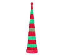 Guaber Bonnet de Père Noël à longue queue pour décoration de festival, chapeau de Père Noël en peluche rayé, accessoires de vacances, chapeau de fête, décoration de maison, bureau, fête de vacances