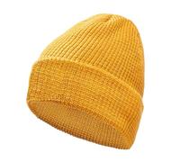Guaber Bonnet tricoté réfléchissant pour les aventures nocturnes multi-usage Tête de mort tendance sans bord pour porter la nuit quotidienne, jaune, Taille unique