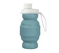 Guaber Bouteille d'eau réutilisable en silicone de 320 ml pour salle de sport, camping, randonnée, sport, bouteille étanche