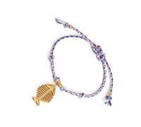 Guaber Bracelet réglable avec corde robuste et pendentif en coquillages pour un usage quotidien et une adolescente tendance, taille unique, Comme décrit