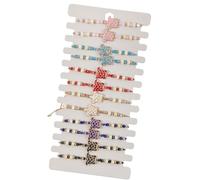 Guaber Bracelets Réglables À Thème De Fait La Main 12pcs Mélange des Perles De en Bois Alliage pour Les Bracelets D'amitié Empilage Unisexe