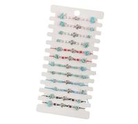 Guaber Bracelets Réglables À Thème De Fait La Main 12pcs Mélange des Perles De en Bois Alliage pour Les Bracelets D'amitié Empilage Unisexe