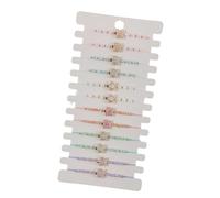 Guaber Bracelets Réglables À Thème De Fait La Main 12pcs Mélange des Perles De en Bois Alliage pour Les Bracelets D'amitié Empilage Unisexe