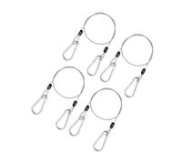 Guaber Câbles Antivol en Acier Inoxydable 4 Pièces Câble Métallique De Verrouillage Résistant Intempéries avec Double Crochet pour Équipement Extérieur Ensemble Verrouillage Sécurité en Acier