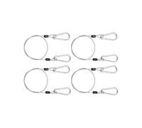 Guaber Câbles Antivol en Acier Inoxydable 4 Pièces Câble Métallique De Verrouillage Résistant Intempéries avec Double Crochet pour Équipement Extérieur Ensemble Verrouillage Sécurité en Acier