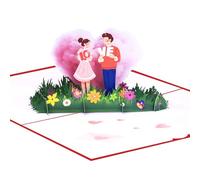 Guaber Carte De Saint-Valentin Pour Une Célébration Fête Unique Carte Vœux Faite À La Main Avec Enveloppe D'anniversaire Élégant D'anniversaire Unique