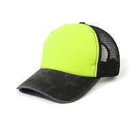 Guaber Casquette de baseball unisexe réglable Old School Pale Hat Accessoires photo Respirant Old School Unisexe Casual Sport Casquette Vintage Baseball Cap, 9 farine noire jaune, Taille unique